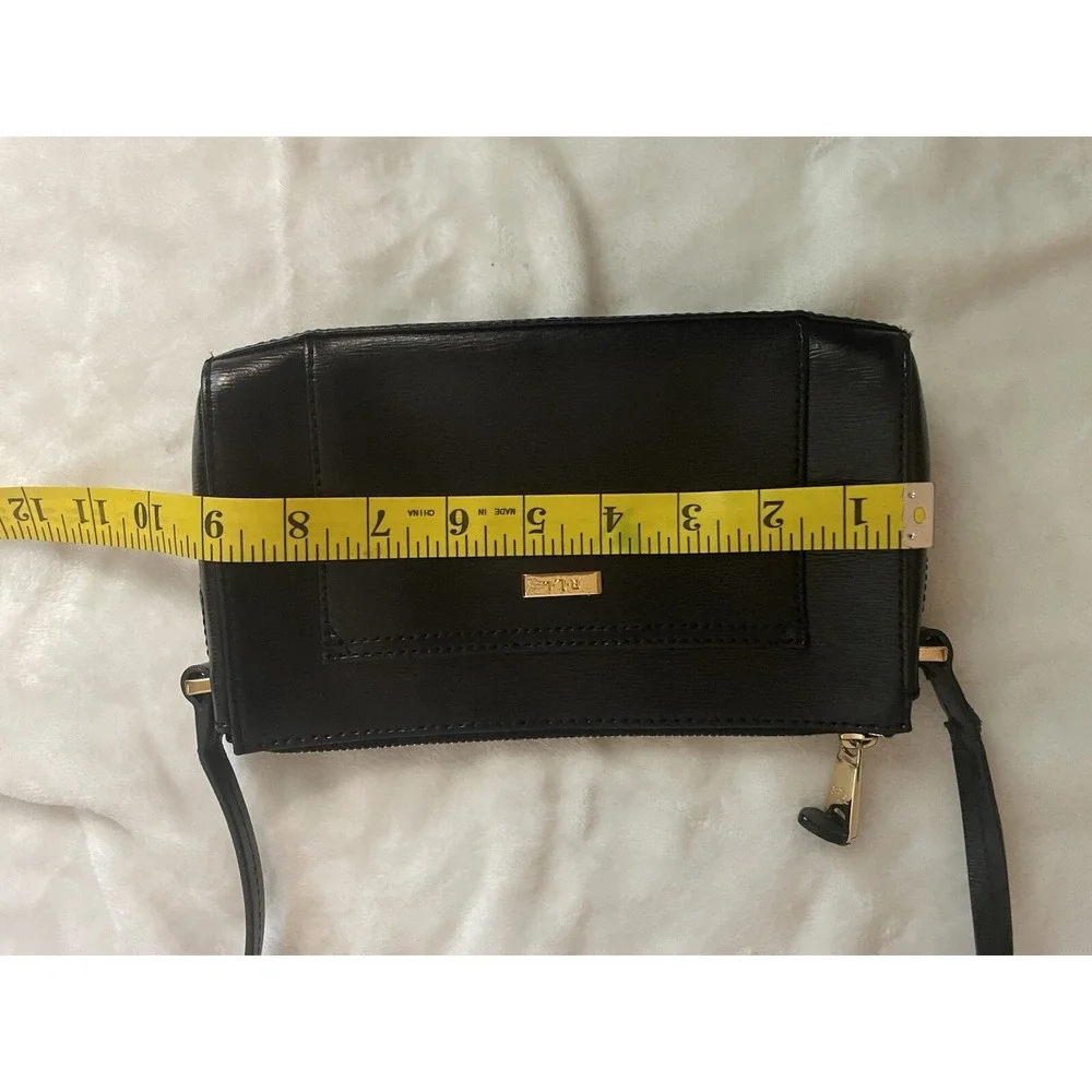Lauren Ralph Lauren RLL Black‎ Leather Medium Shoulder Bag Purse